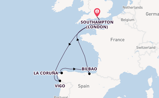 British Isles from Southampton, England with the Iona