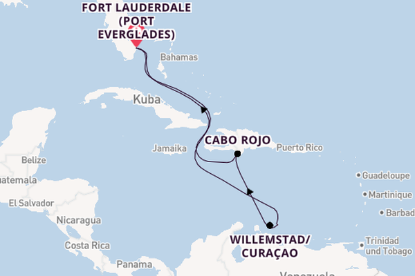 Karibik ab Fort Lauderdale (Port Everglades), USA auf der Nieuw Amsterdam
