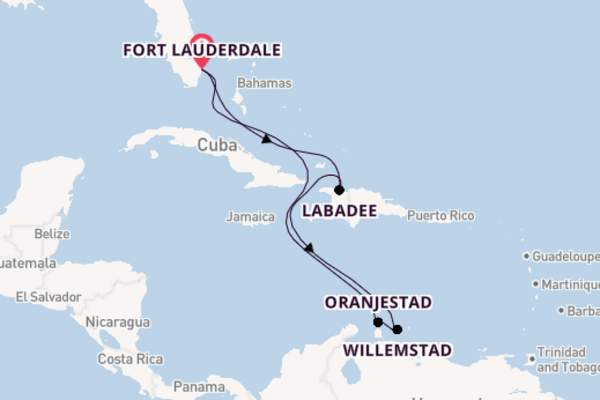 Caribbean vanaf Fort Lauderdale, Verenigde Staten met de Grandeur of the Seas