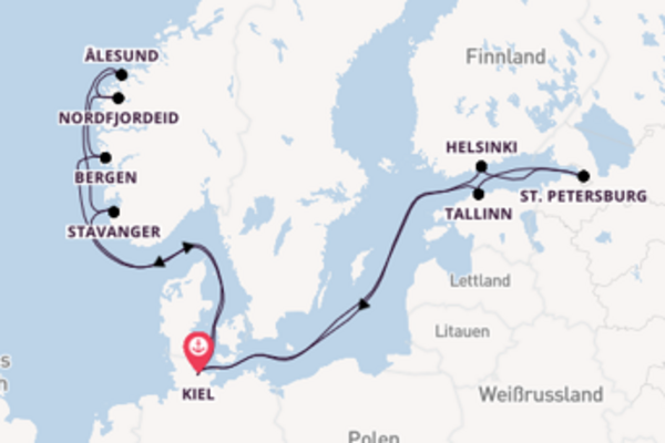 In 15 Tagen nach Kiel über Ålesund