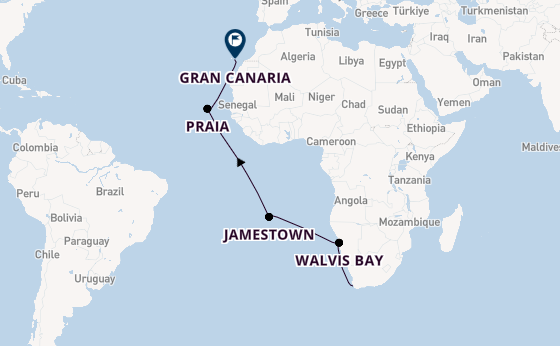 Cape Town, Southern Cape & Game Drive Tour with Luxury More Inclusive Cape Town to Gran Canaria Cruise