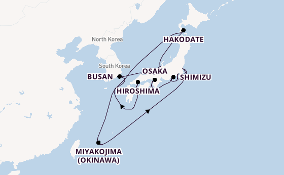 Japan from Yokohama (Tokyo), Japan with the Noordam