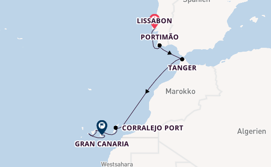 Kanarische Inseln ab Lissabon, Portugal auf der Azamara Journey