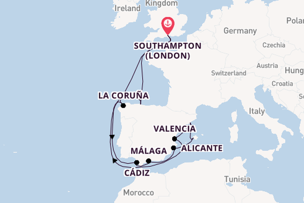 Western Mediterranean from Southampton, England with the MSC Virtuosa