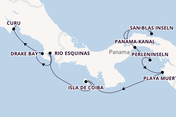 Mittelamerika ab Colón, Panama auf der Le Bellot