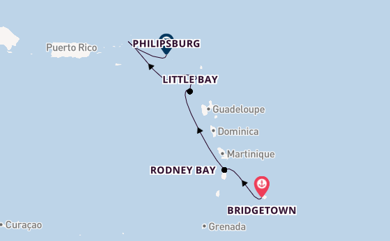 Caribbean vanaf Bridgetown, Barbados met de Seabourn Ovation