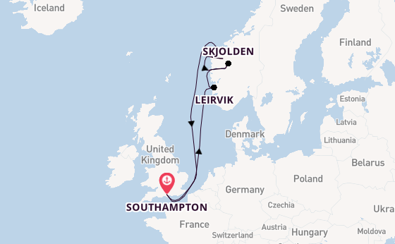 Norway from Southampton, England with the Balmoral