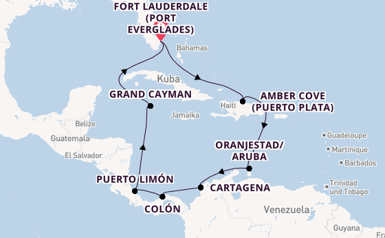 Karibik ab Fort Lauderdale (Port Everglades), USA auf der Caribbean Princess