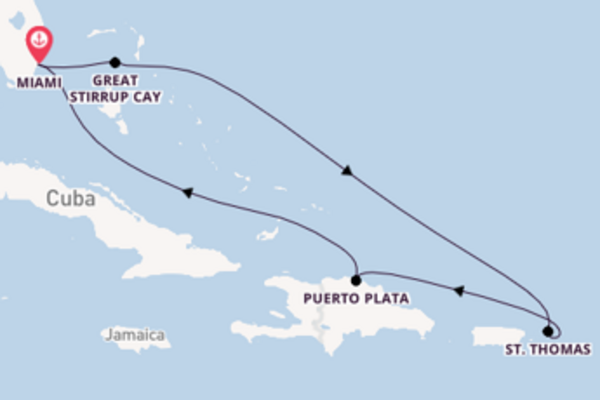 Caribbean vanaf Miami, United States met de Norwegian Encore