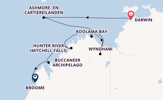 Australië vanaf Darwin, Australië met de Silver Cloud
