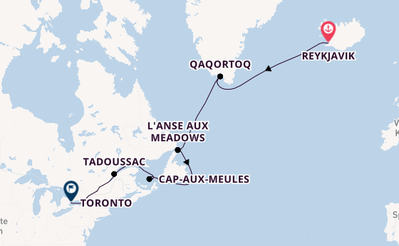 Transatlantik ab Reykjavik, Island auf der Le Bellot