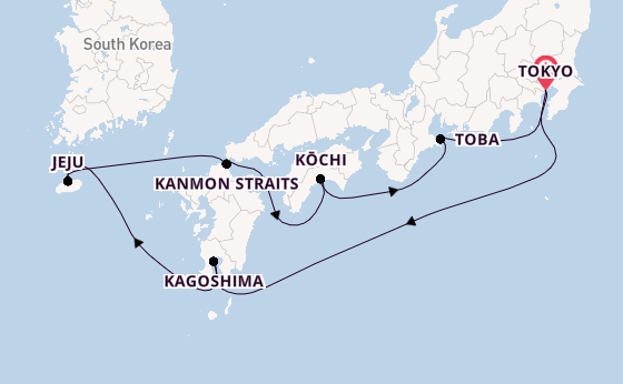 Japan from Tokyo, Japan with the Sapphire Princess