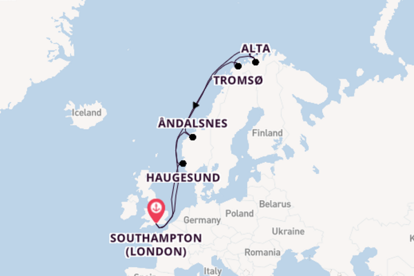 Norway From Southampton with the Aurora