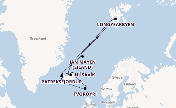 Arctica vanaf Reykjavik, IJsland met de Seabourn Pursuit