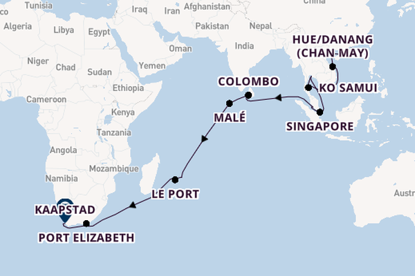 Zuidoost-Azië vanaf Hongkong met de Mein Schiff 6