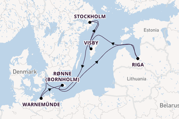 Baltic Sea from Copenhagen, Denmark with the MSC Magnifica