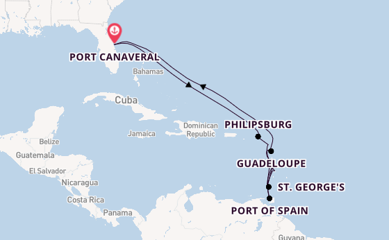 Caribbean from Port Canaveral, Florida with the Carnival Firenze