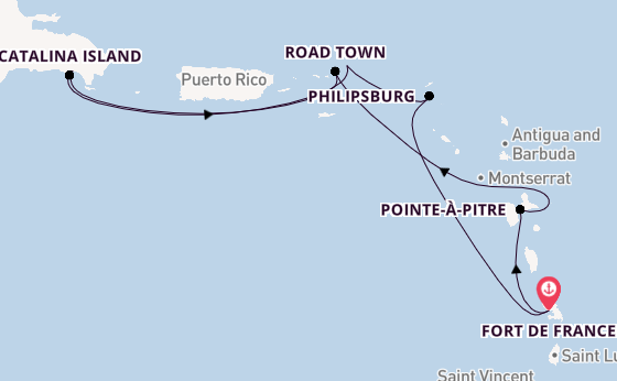 Caribbean from Fort de France, Martinique with the MSC Opera