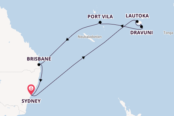 Südsee ab Sydney auf der Grand Princess