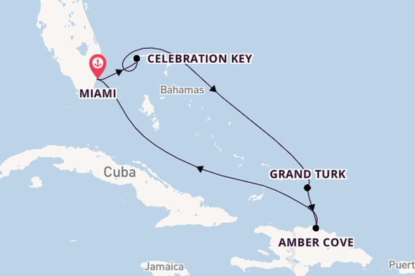 Caribbean vanaf Miami, Verenigde Staten met de Carnival Magic