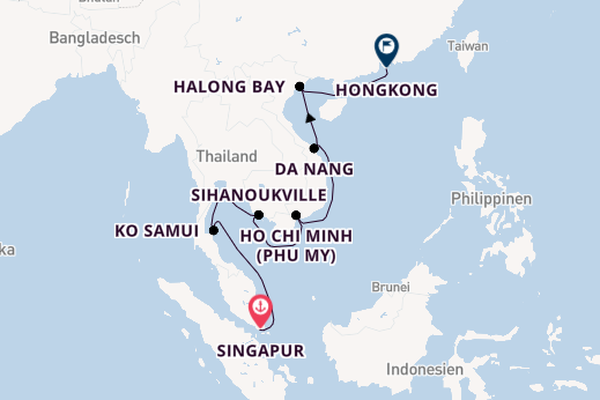 Südostasien ab Singapur, Singapur auf der Westerdam