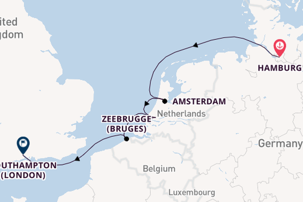 England from Hamburg, Germany with the Queen Victoria