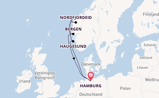 Norwegen ab Hamburg