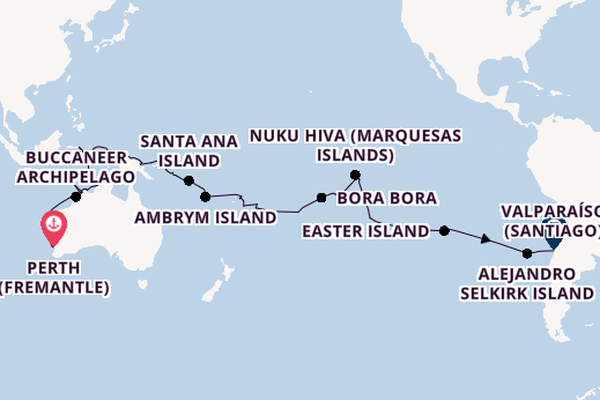 Transpacific from Perth (Fremantle), Australia with the Silver Cloud Expedition