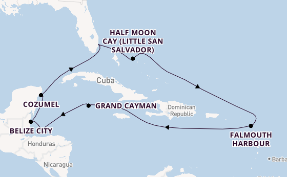 Caribbean from Fort Lauderdale (Port Everglades), Florida with the Eurodam