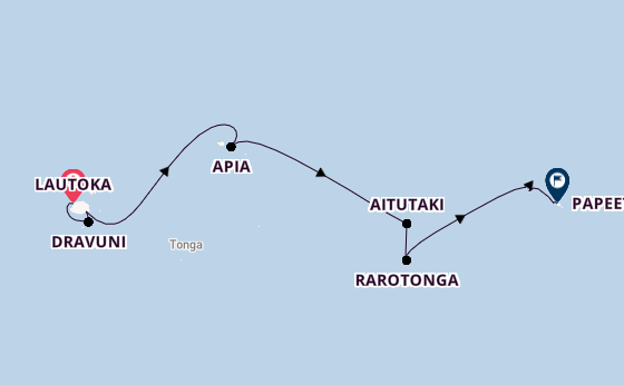Polynesien ab Lautoka, Fiji auf der Norwegian Spirit