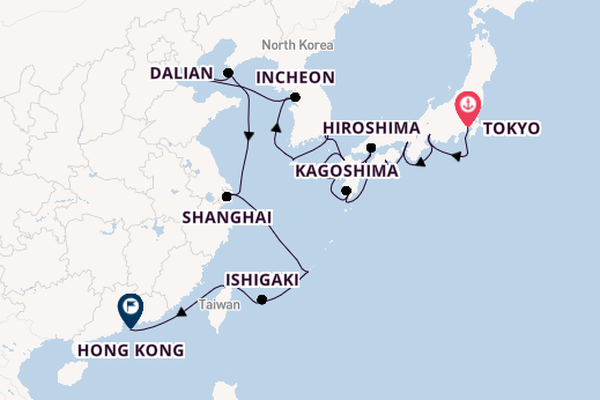 East Asia from Tokyo, Japan with the Azamara Pursuit