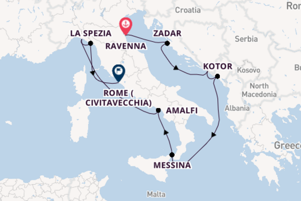 Mediterranean from Ravenna, Italy with the Celebrity Constellation