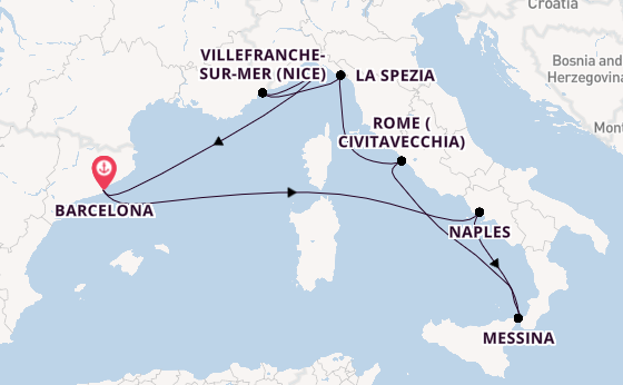 Western Mediterranean from United Kingdom with the Celebrity Xcel