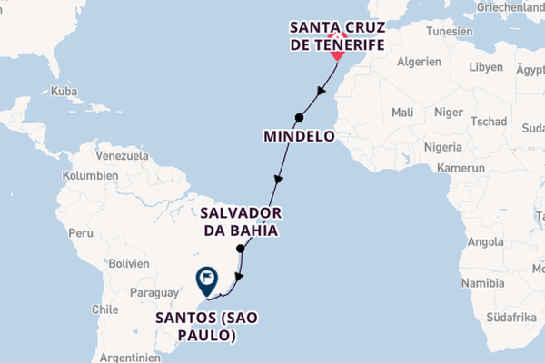 Costa Diadema - Drei Reiseerlebnisse, eine Route: Strand, Seetage und São Paulo