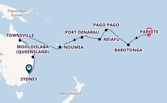 Polynesië vanaf Papeete, Frans-Polynesië met de Seven Seas Splendor