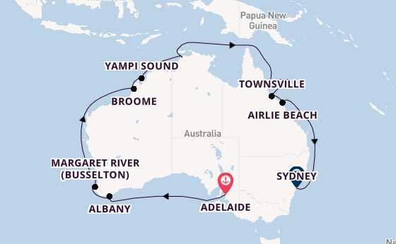 Australia from Adelaide, Australia with the Grand Princess