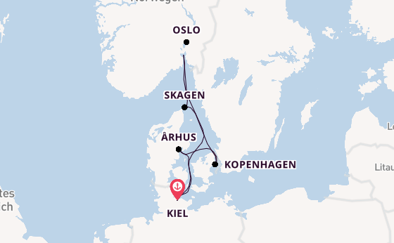 Norwegen ab Kiel auf AIDAnova
