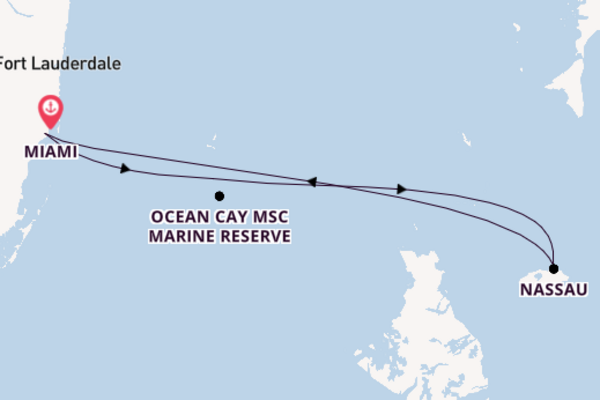 Geniet van het culturele Ocean Cay MSC Marine Reserve met MSC Cruises