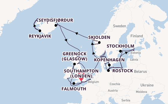 Britse Eilanden vanaf Southampton (Londen), Engeland met de Regal Princess