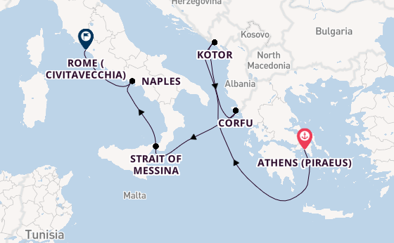 Mediterranean Sea from Australia with the Oosterdam