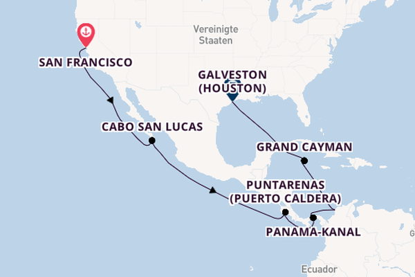Carnival Legend - Golden Gate, Panamakanal & türkisblaues Meer