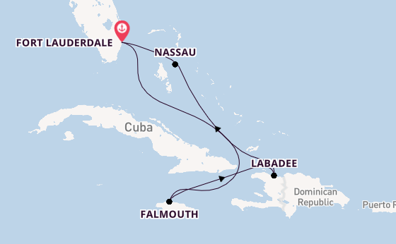 Caribbean vanaf Fort Lauderdale, Verenigde Staten met de Adventure of the Seas