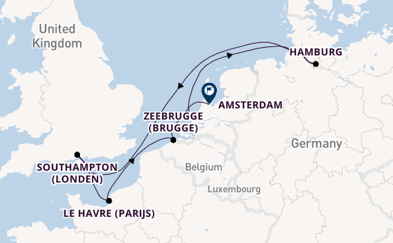 Engeland vanaf Rotterdam, Nederland met de MSC Preziosa