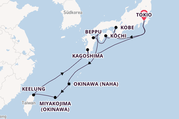 Japan ab Tokio, Japan auf der MSC Bellissima