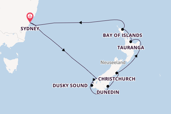 Neuseeland ab Sydney auf der Celebrity Edge