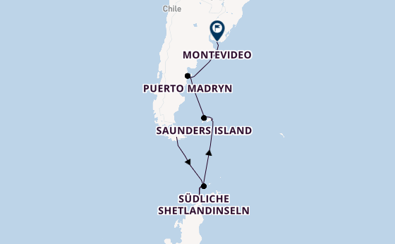 Südamerika ab Ushuaia, Argentinien auf der MS Fridtjof Nansen