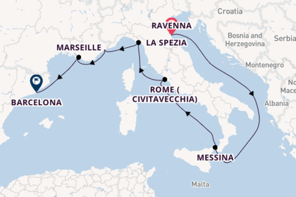 Western Mediterranean Cruise with Venice Stay