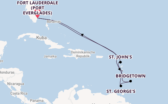 Südliche Karibik ab Fort Lauderdale (Port Everglades), USA auf der Celebrity Eclipse