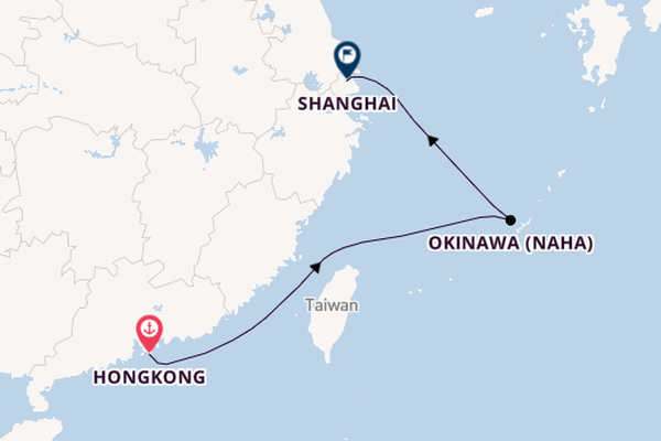 China ab Hongkong, China auf der Spectrum of the Seas