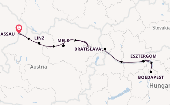 Donau vanaf Passau, Duitsland met de VIVA TWO